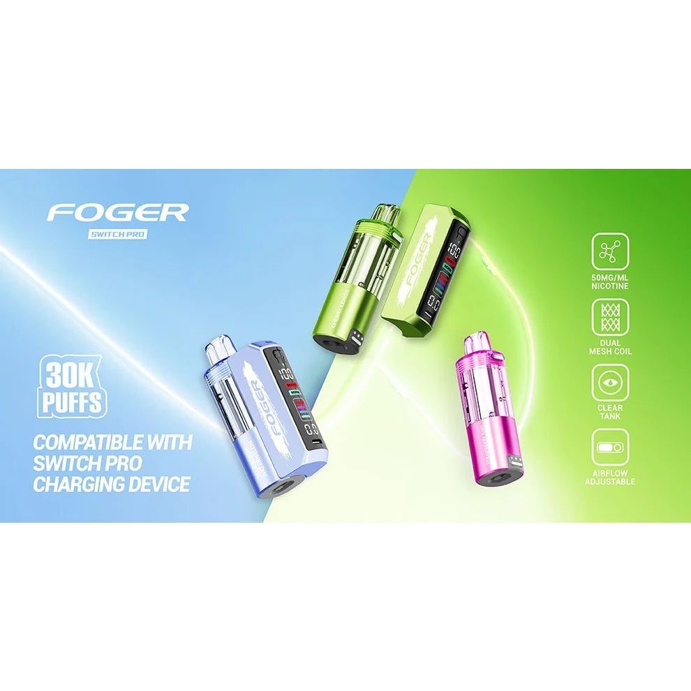 FOGER SWITCH PRO POD 30K 5CT BLUE RAZZ ICE