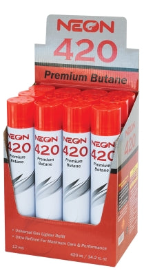 NEON PREMIUM BUTANE 420ML 12CT