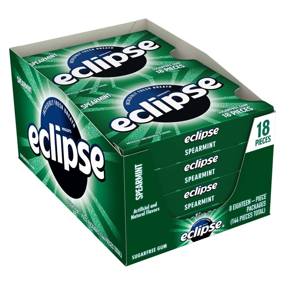 ECLIPSE SPEARMINT GUM 8PK| 18PCS