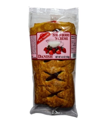 BON APETIT STRAWBERRY N CREME DANISH 4.6OZ