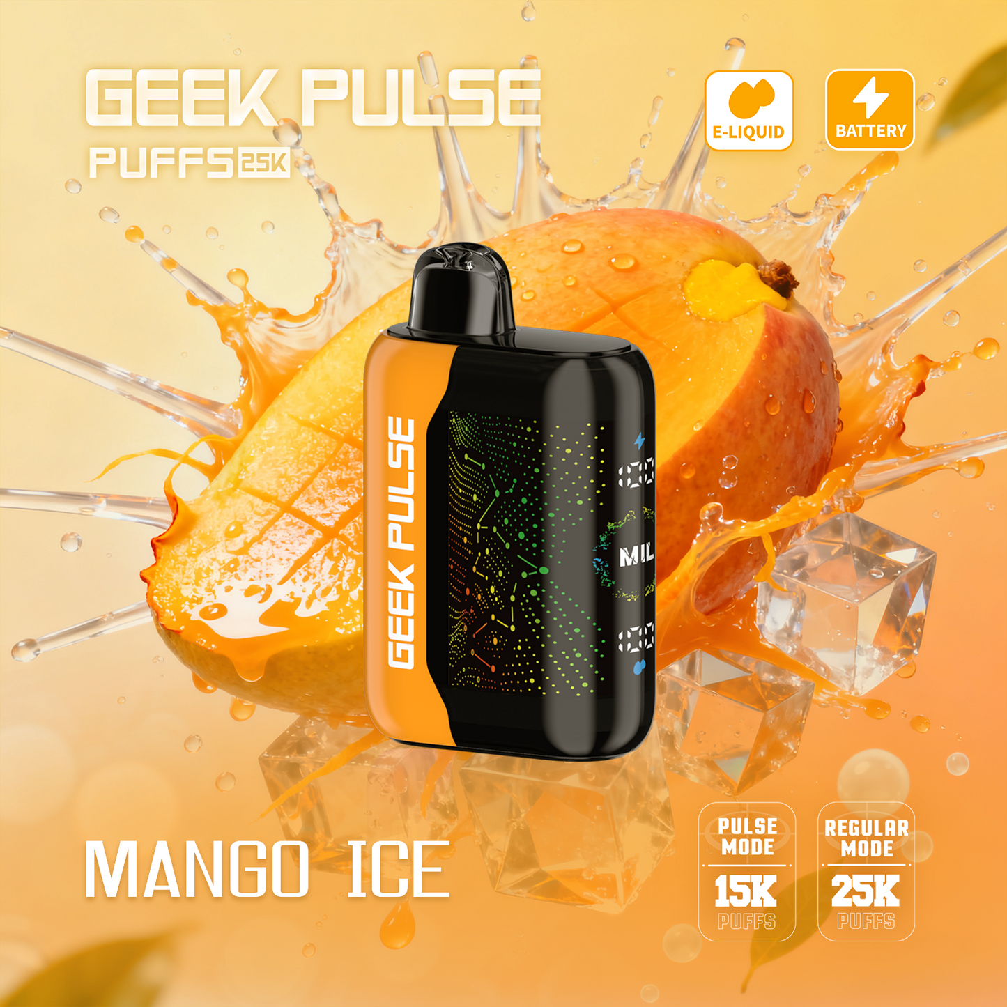 GEEK PULSE PUFF 25K 5CT TRIPLE MELON ICE