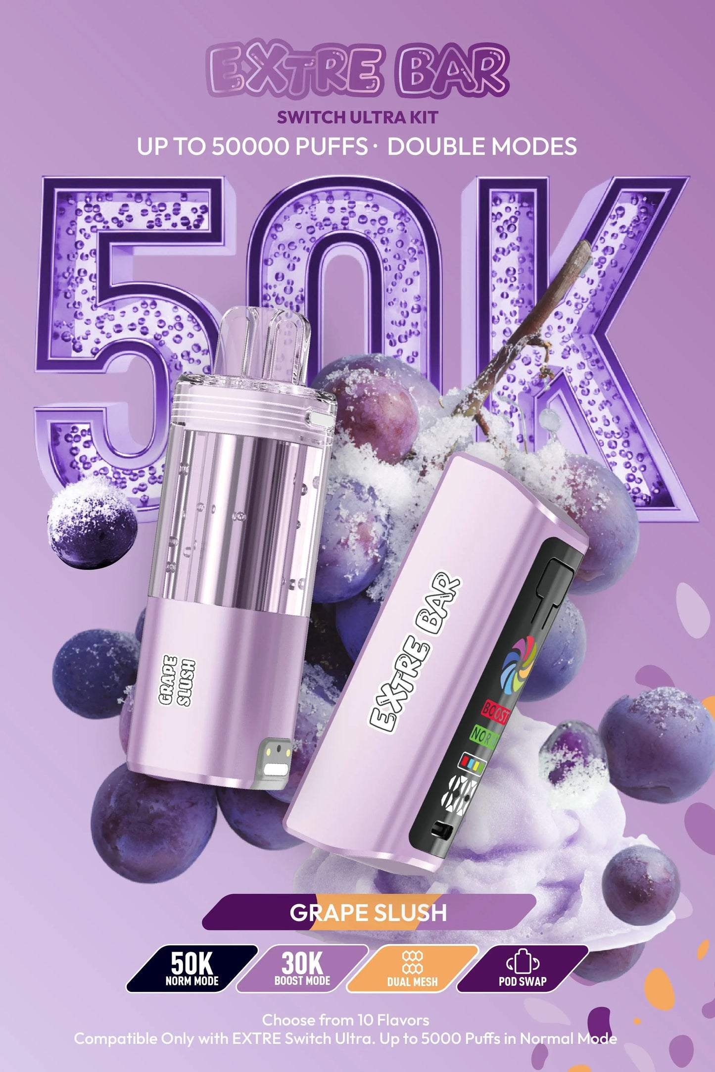 EXTRE BAR SWITCH 50K 5CT GRAPE SLUSH