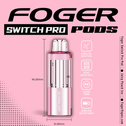 Foger Pod 30k 5ct Juicy Peach Ice