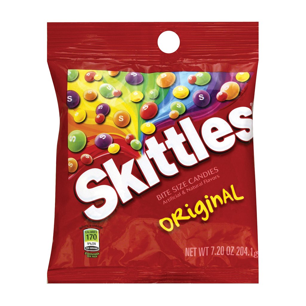 SKITTLES ORG 7.2oz PEG 12CT
