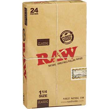 RAW 1 1/4 ROLLING PAPER 24CT