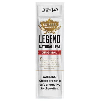 SWISHER SWEET LEGEND 15/2PK 2/$1.49 ORIGINAL