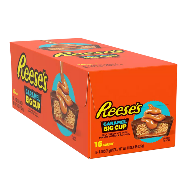 REESES PEANUT BUTTER BIG CUP W CARAMEL 16CT