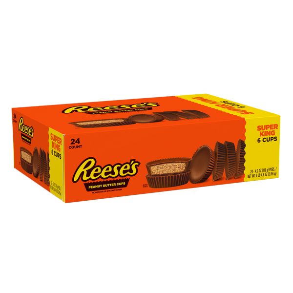 REESES MILK CHOCOLATE PEANUT BUTTER SUPER K/S 24CT