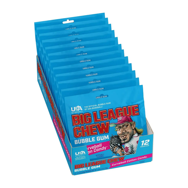 BIG LEAGUE COTTON CANDY BUBBLE GUM 12CT