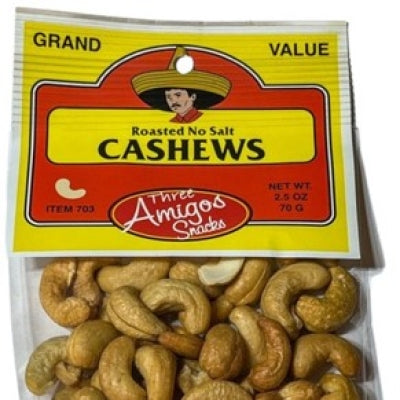THREE AMIGOS SLT CASHEWS 2.5 OZ