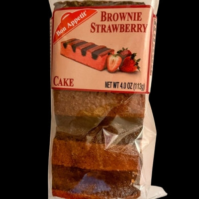 BON APPETIT STRAWBERRY BROWNIE CAKE 4OZ