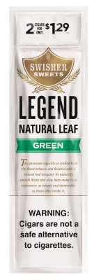 SWISHER SWEET LEGEND 30/2PK 2/$1.29 GREEN