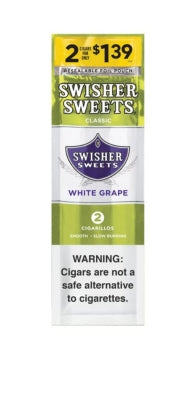 SWISHER SWEET 2/$1.39 30CT/2PK WHITE GRAPE