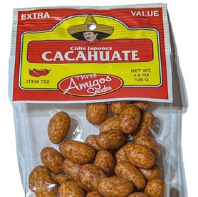 THREE AMIGOS CHILE JAPONES CACAHUATE 4.5 OZ