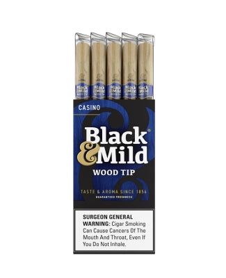 BLK&MLD CASINO WOOD TIP 25CT