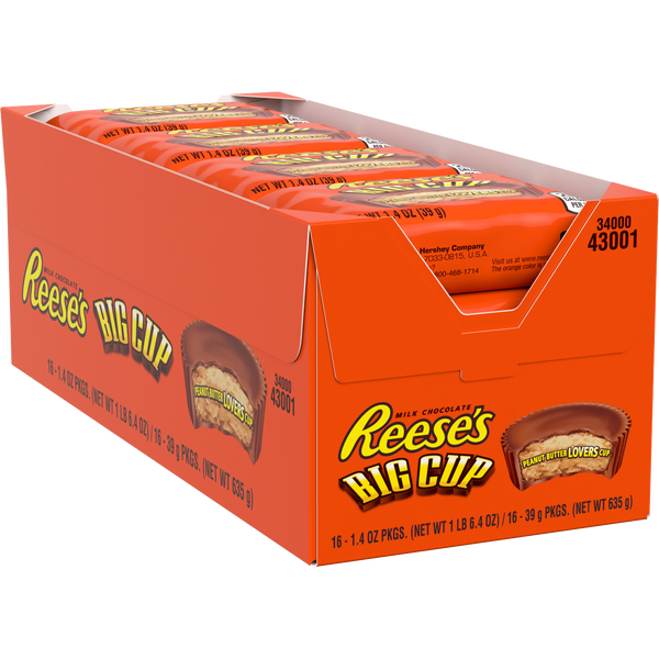REESES PNT BTR BIG CUP REG 16CT