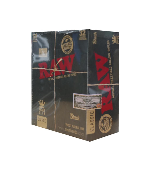 RAW BLACK KING SLIM ROLLING PAPER 50CT