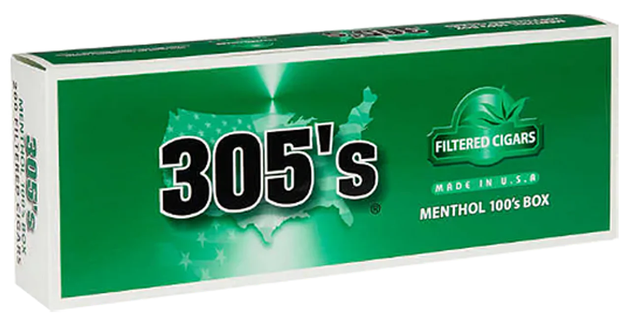 305 FILTER CIGAR MENTHOL 100 BOX