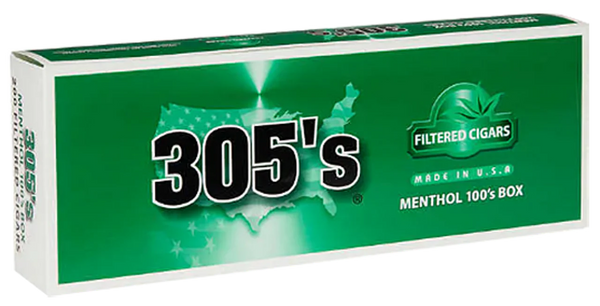 305 FILTER CIGAR MENTHOL 100 BOX