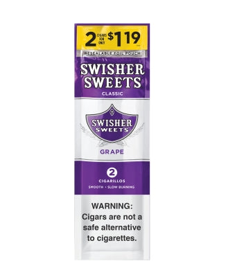SWISHER SWEET 2/$1.19 30CT/2PK GRAPE