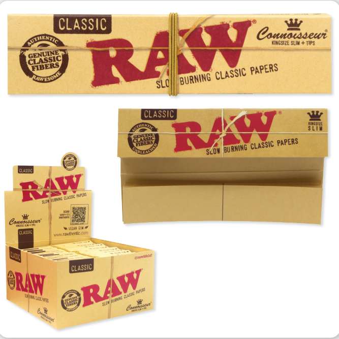 RAW CLASSIC CONNOISSEUR KING PAPERS 24CT