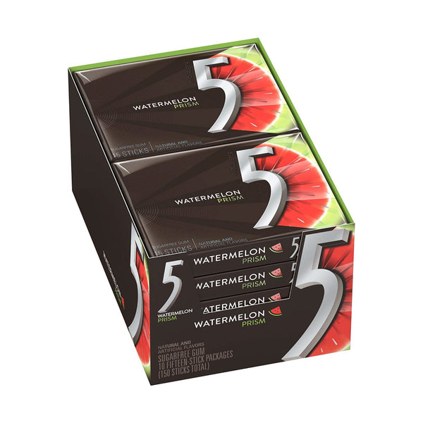 5 GUM WATERMELON PRISM 10CT/15 STICK
