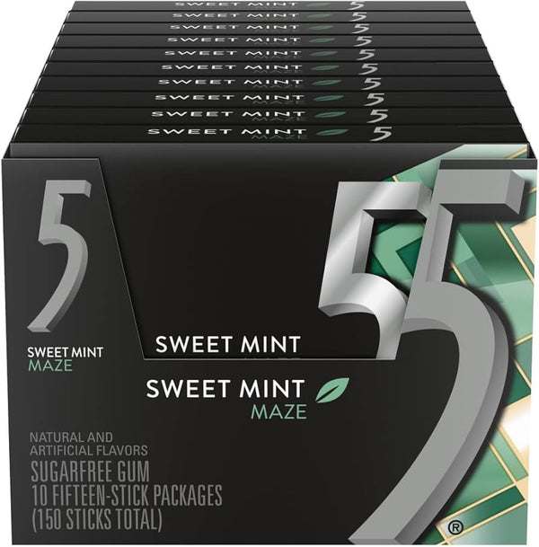 5 GUM SWEET MINT MAZE 10CT/15STICKS