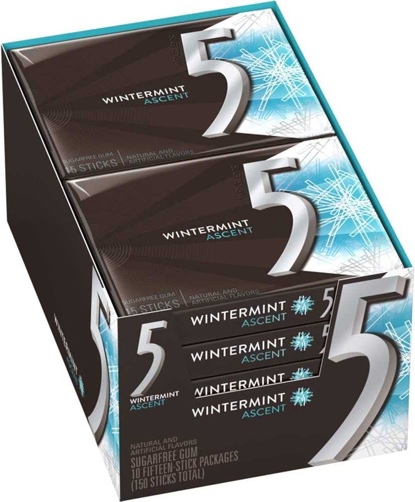 5 GUM WINTERMINT ASCENT 10CT/15STICKS