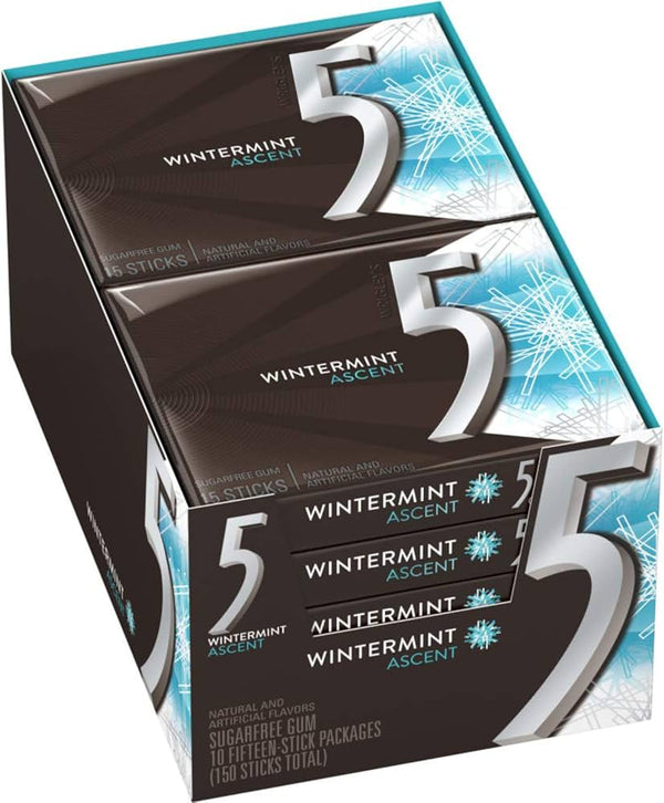 5 GUM WINTERMINT ASCENT 10CT/15STICKS