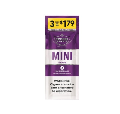 SWISHER SWEET MINI 15/3PK $1.79 GRAPE