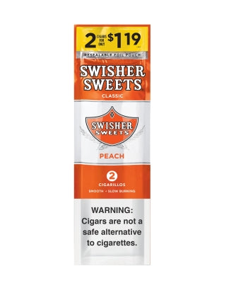 SWISHER SWEET 2/$1.19 30CT/2PK PEACH