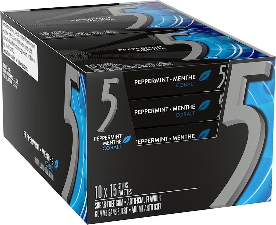 5 GUM PEPPERMINT COBALT 10CT/15 STICK