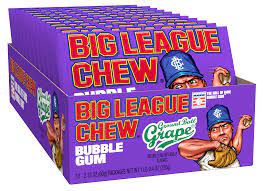 BIG LEAGUE GRAPE BUBBLE GUM 12CT