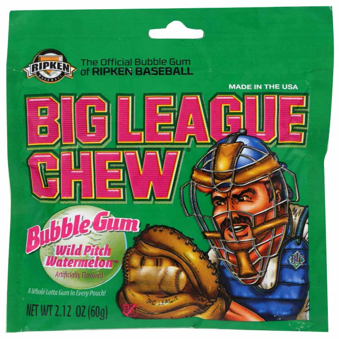 BIG LEAGUE WATERMELON BUBBLE GUM 12CT