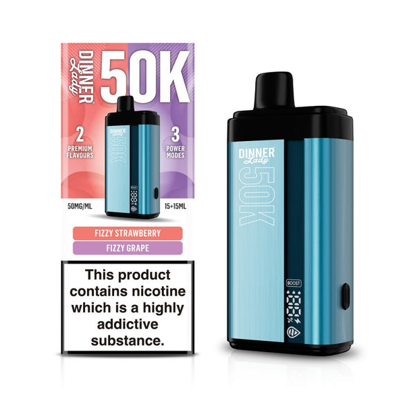 DINNER LADY 50K DISP 5CT FIZZY STRAWBERRY & FIZZY GRAPE