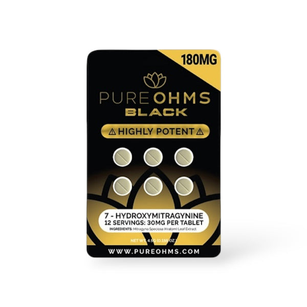 PURE OHMS BLACK TAB 6CT-180MG
