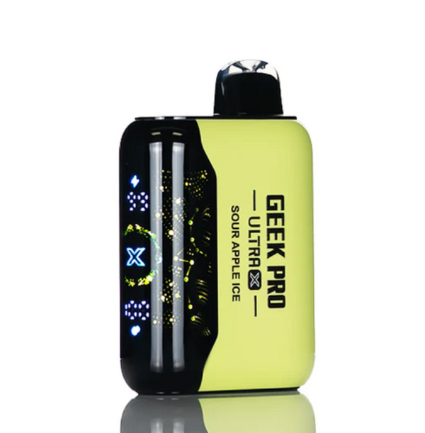 GEEK PRO ULTRA 45K PUFFS DISPOSABLE SOUR APPLE ICE.