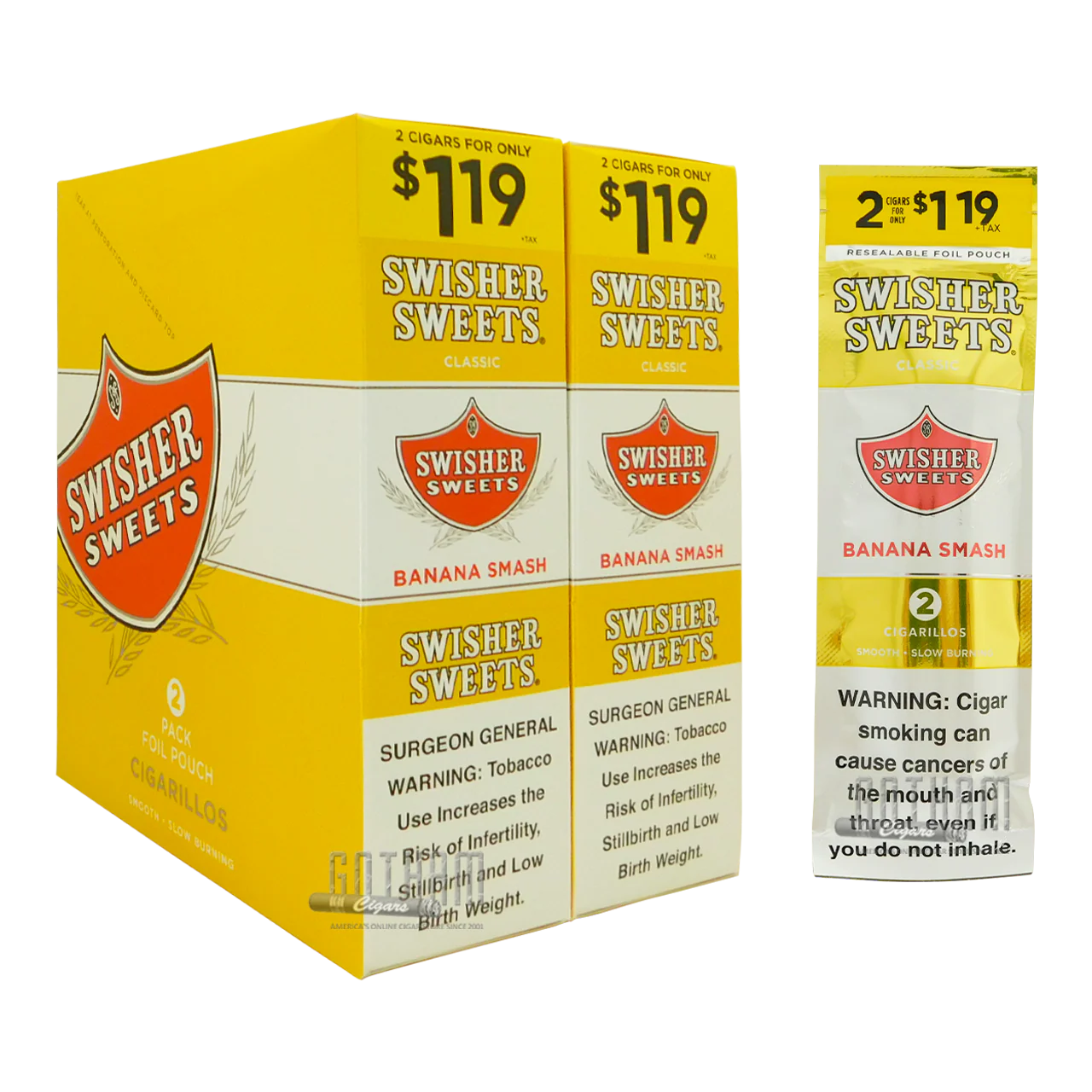 SWISHER SWEET 2/$1.19 30CT/2PK BANANA SMASH