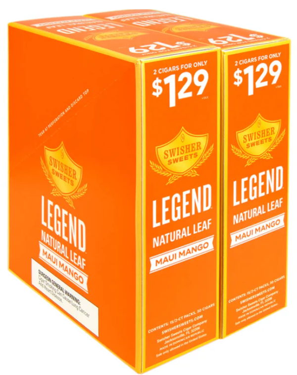 SWISHER SWEET LEGEND 30/2PK 2/$1.29 MAUI MANGO