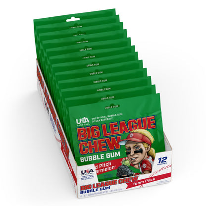 BIG LEAGUE WATERMELON BUBBLE GUM 12CT