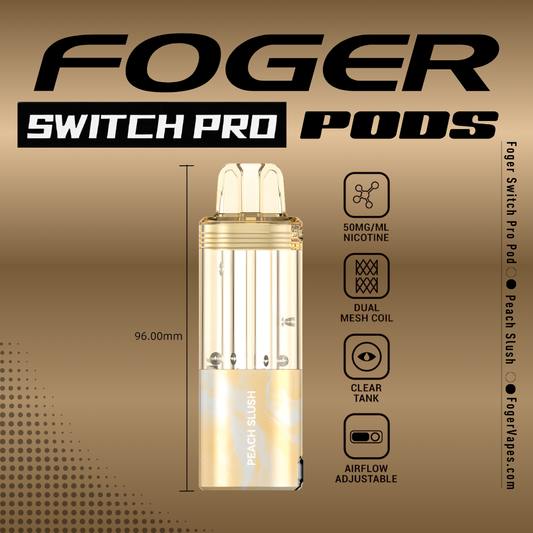 Foger Pod 30k 5ct Peach Slush
