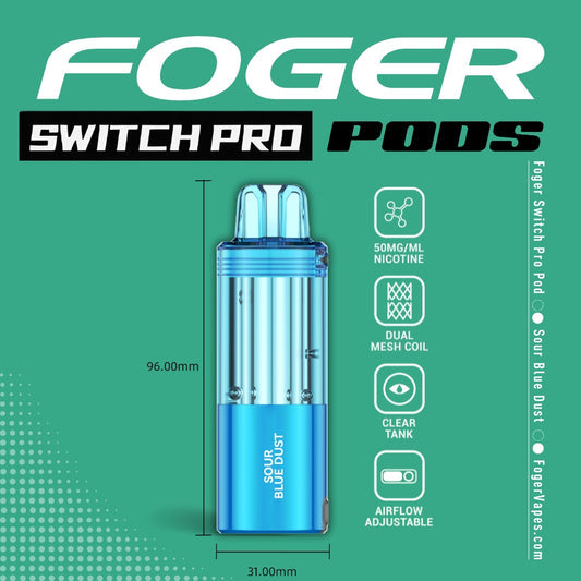 Foger Pod 30k 5ct Sour Blue Dust