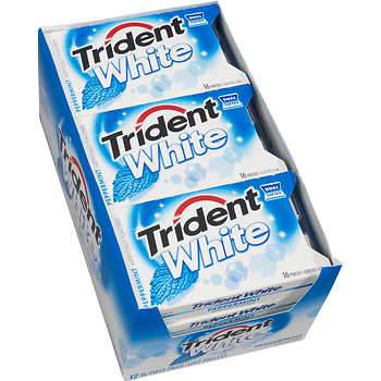 TRIDENT WHITE PMNT 12CT/16STK - SUGAR FREE - 004459