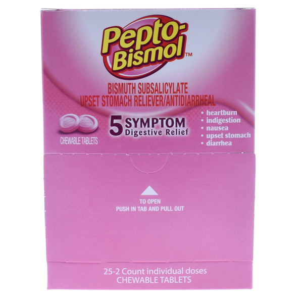PEPTO-BISMOL CHEW TABS 25/2PK* - 020255