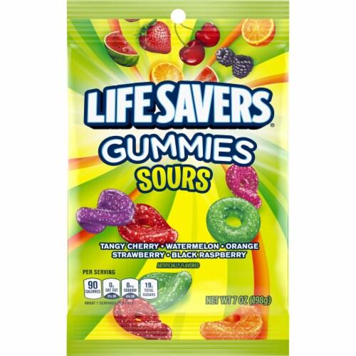 LS GUMMIES SOUR 7oz 12ct BOX - PEG BAG LIFE SAVERS GUMMIES - 083426