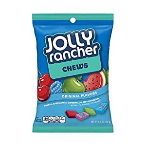 JR CHEWS ASSORTMENT 6.5OZ 1CT - PEG BAG JOLLY RANCHERS - 083427R