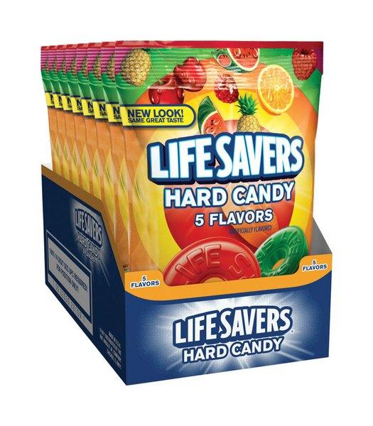 LS 5 FLAV HARD CAN 6.25oz 12ct - CANDY LIFE SAVERS - 085013