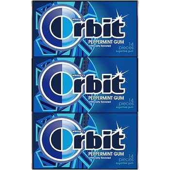 ORBIT PPRMNT 15CT/14ST* - SUGAR FREE - 127068
