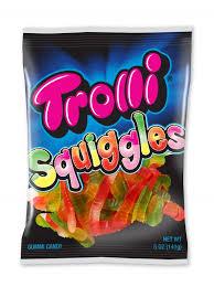 TROLLI SQUIGGLES 5Z 12CT - PEG BAG - 200866