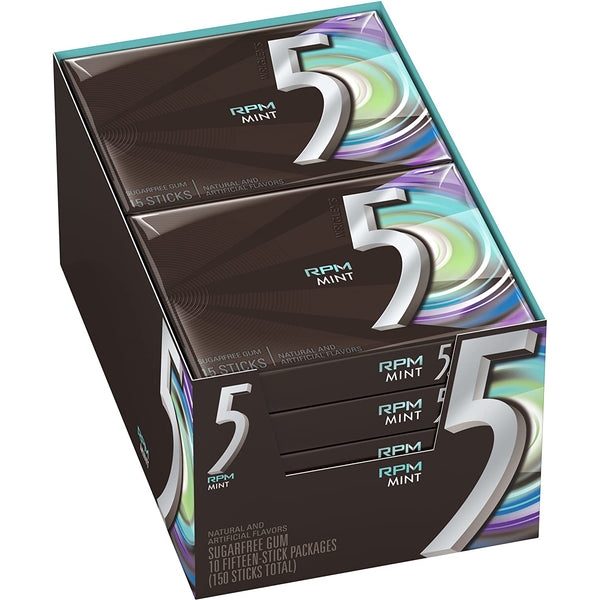 5 GUM RPM MINT 10CT 15STK - 201467